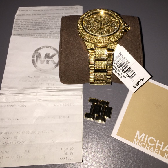 Authentic Michael Kors MK5720 paved in gold main image 4